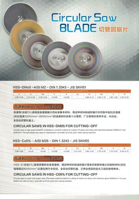 Lyml-02 톱 절단 블레이드 1-4mm HSS 블레이드 디스크 Dmo5 원형 톱 블레이드 금속 절단