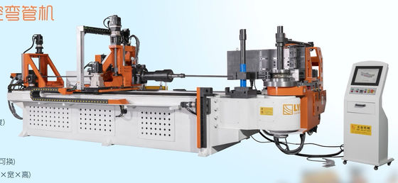 DW130CNC10A3S-T 자동 CNC 파이프 튜브 굽기 기계 5.5 인치 파이프 굽기 10 축 밀기 굽기